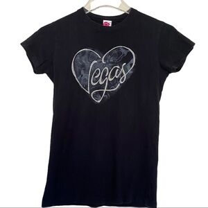 Vegas Girl Black TEE Size Small Vegas Graphic